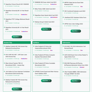 Job / Result Posting Website Better Than Sarkari Result With Great Look & Feel-Green